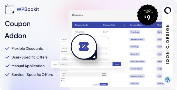 WPBookit - Coupons
