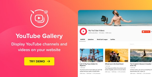 Youtube Plugin - Wordpress Youtube Gallery