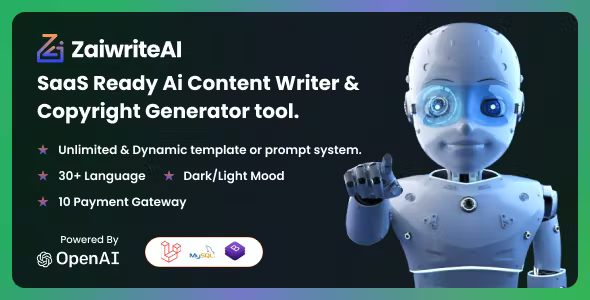 ZaiwriteAI - Ai Content Writer & Copyright Generator tool With SAAS