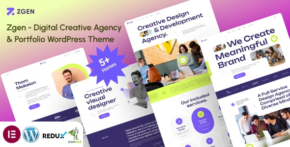 Zgen - Digital Creative Agency & Portfolio WordPress Theme